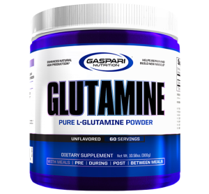 Gaspari Nutrition Glutamine L-glutaminas Amino rūgštys Po treniruotės ir atsigavimas