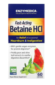 Enzymedica Betaine HCl 600 mg