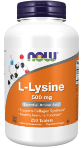 Now Foods L-Lysine 500 mg L-lizyna Aminokwasy